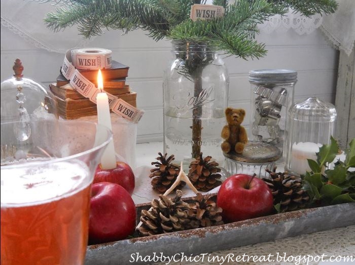 Decorate with Apples and Pinecones For Christmas