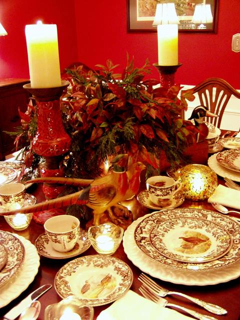 Thanksgiving Table Setting With Spode Woodland