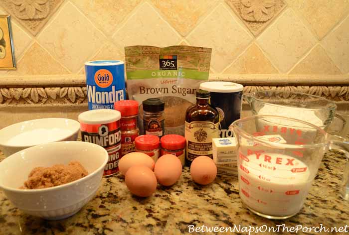 Ingredients For Snowman Spice Cake