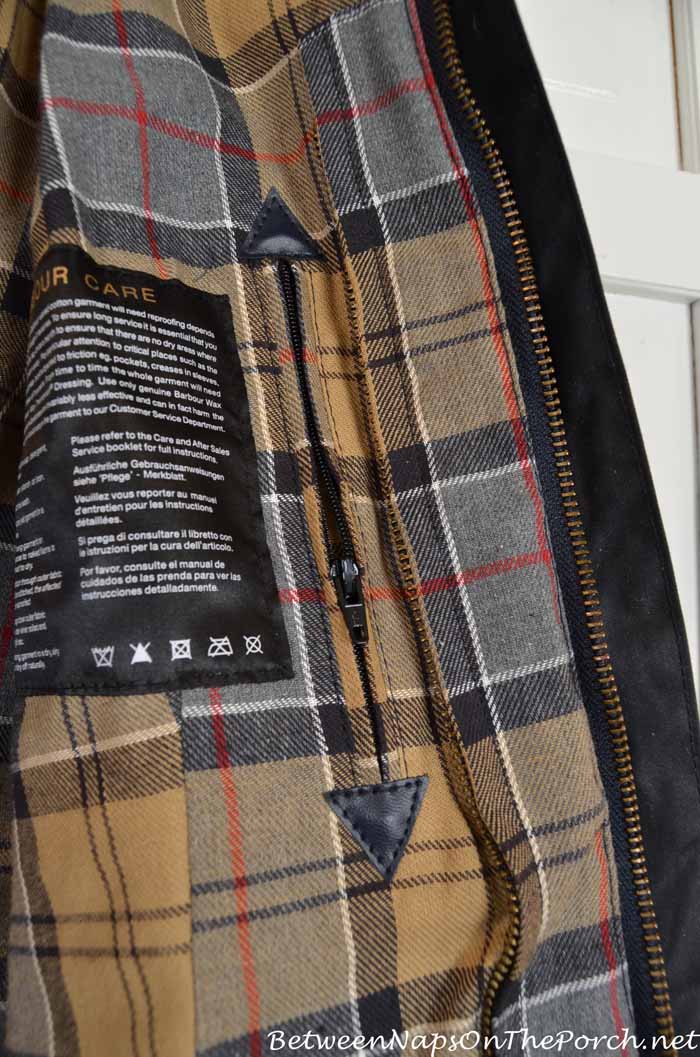 Barbour Beadnell Wax Coat With Inner Hidden Zip Pocket