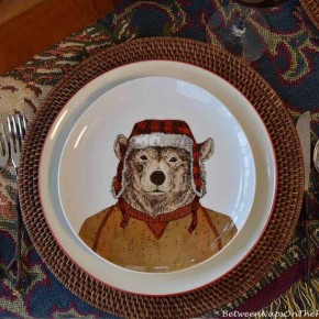 Dapper Animal Plates, Bear