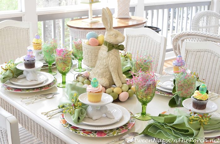 Easter Tablescape or Spring Table Setting