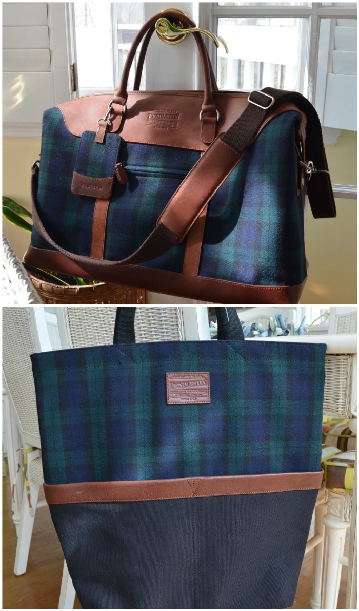 Pendleton Weekender Bag and Tote in Blackwatch Tartan