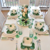 St. Patrick's Day Tablescape Table Setting