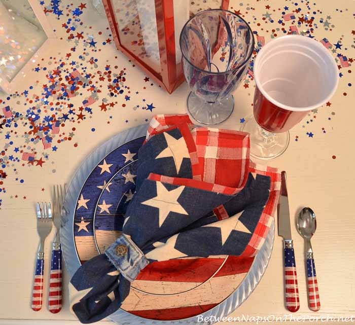 4th of July Patriotic Plates, Napkins & Flatware