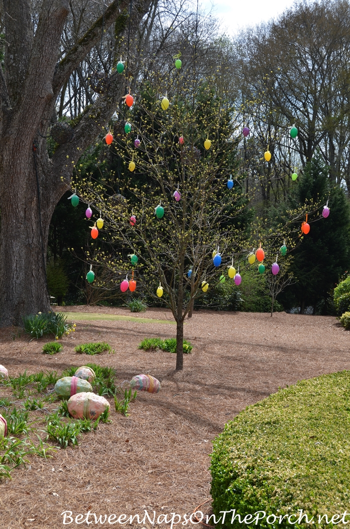 Decorate Tree With Easter Eggs For Spring