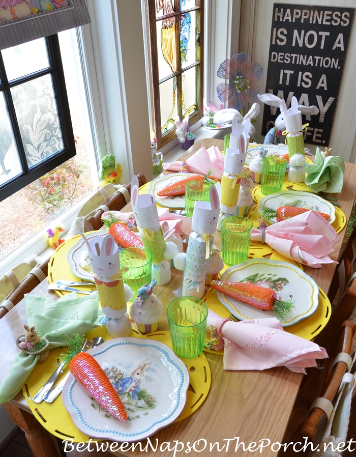 Spring Easter Table Setting for Children