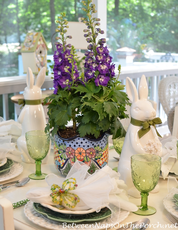 Delphinium for a Spring Table Setting