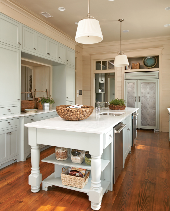 Kitchen with Marble top Island