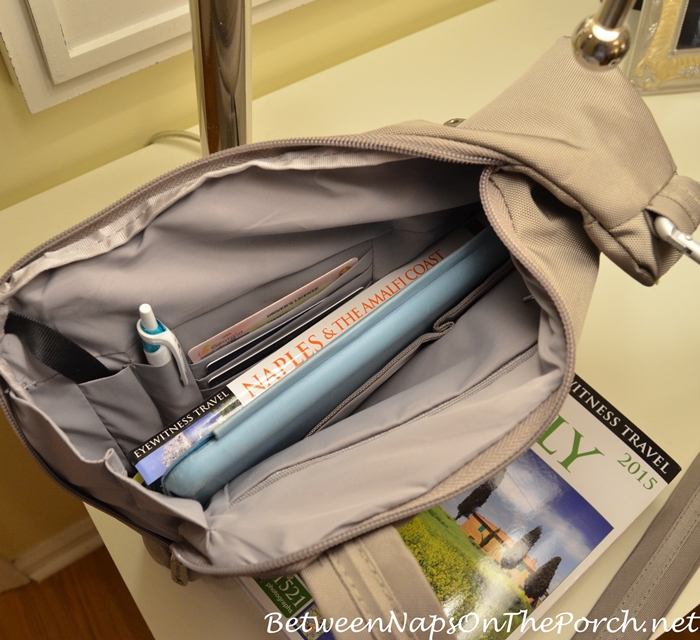 Take a Peek Inside My Travelon Travel Purse Between Naps on the