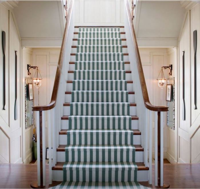 Striped Runner Rug for Staircase