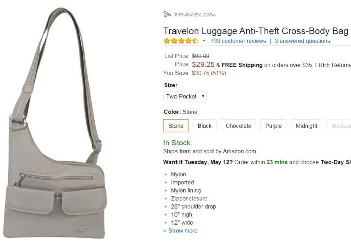 6 Reasons to Love the Travelon Anti-Theft Signature Slim Pouch • Her  Packing List