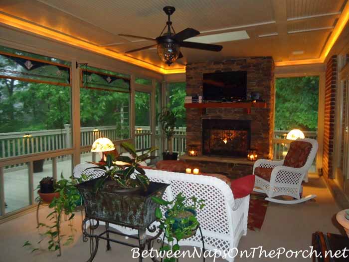 Screened porch online lighting