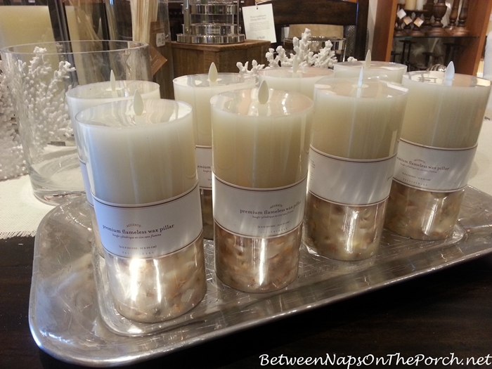 Flickering, Flameless Candles from Pottery Barn