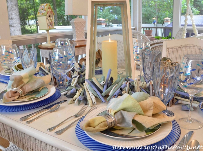 Nautical Blue Tablescape with Sailboat Theme