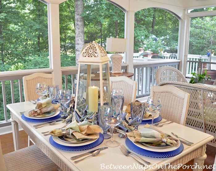 Navy and White: Great for a Nautical Themed Table Setting – Between Naps on  the Porch