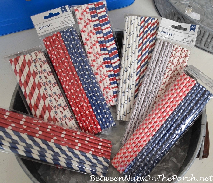 Patriotic and Summer Beach Themed Straws