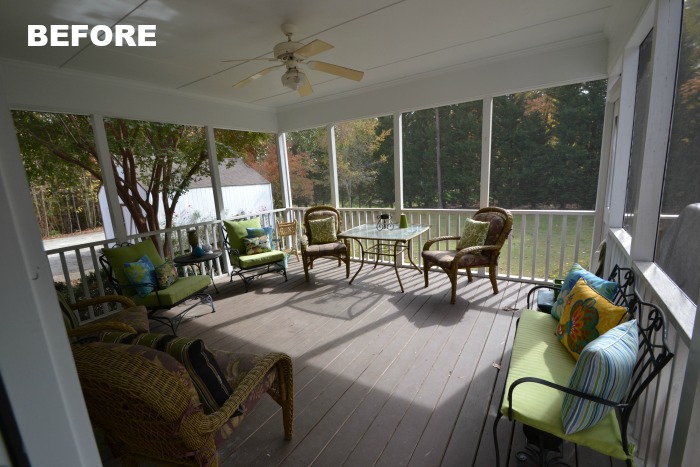 Screened Porch Before Makeover