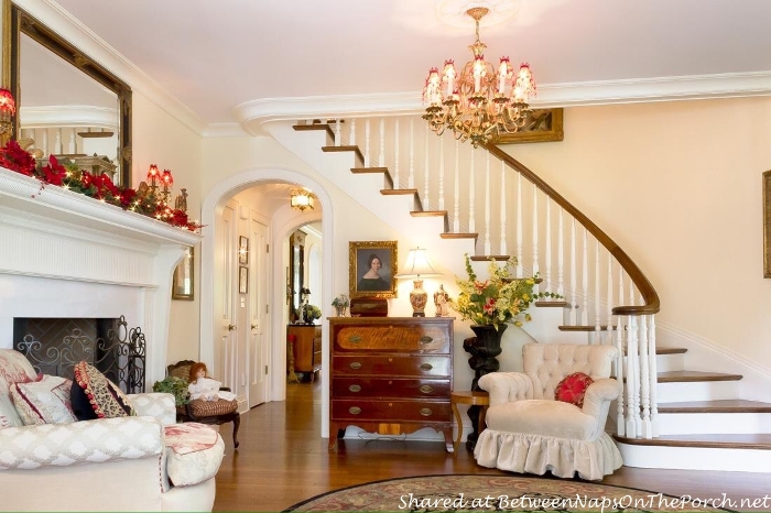 Beautiful Curved Staircase in Victorian Home