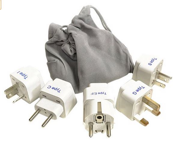 Set of Adapters for Worldwide Travel