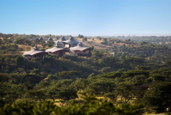 Mahali Mzuri Tents Along Ridge Overlooking the Olare Motorogi Conservancy