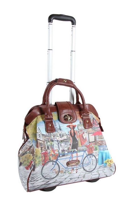 Nicole Lee Rolling Carry-on Bag, Bicycle Design