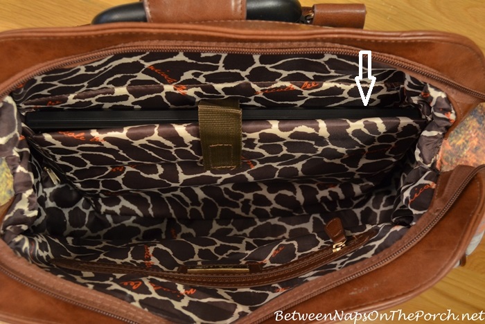 Nicole Lee Rolling Travel Bag with Giraffe Print Interior