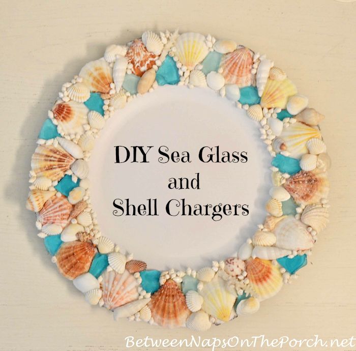 DIY Sea Glass and Shell Charger for Nautical Table Settings