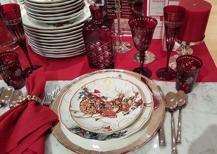 Christmas Dishes With Santa and his Sleigh