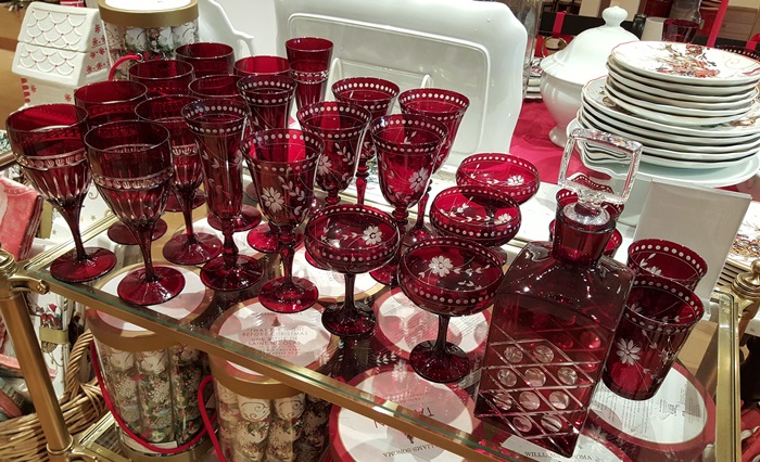 Red Stemware for Christmas and Valentine's Day