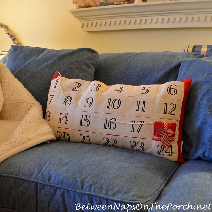 Advent Calendar Pillow for Christmas