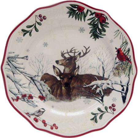 Winter Forest ~ "Deer" Salad Plate ~ NWT Heritage Better Homes & Gardens 