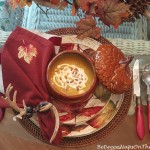 Fall Table Setting with Pier 1 Ashevile Dishware Acorn Soup Tureens