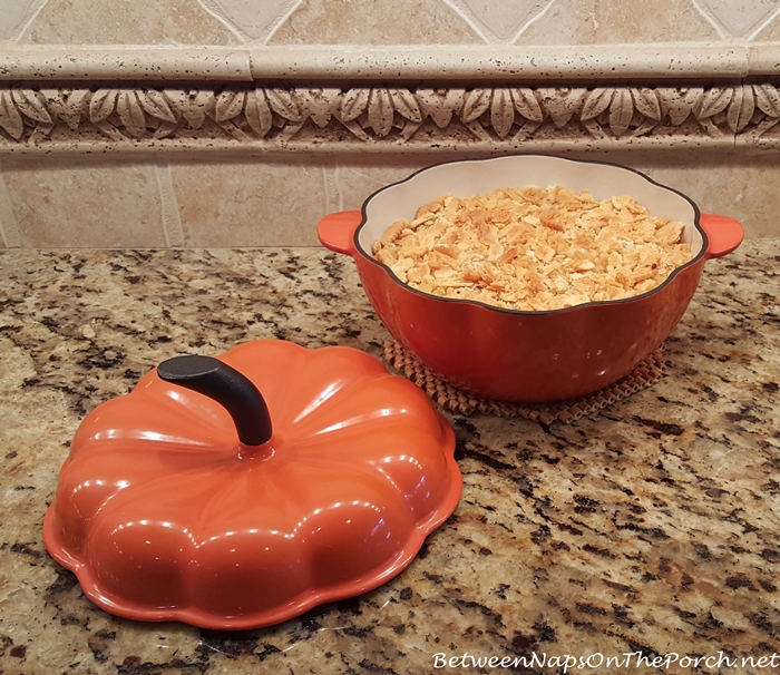 Martha Stewart Cast Iron Pumpkin with Squash Casserole Recipe