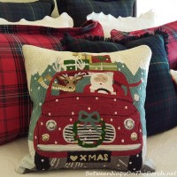 Road Trip Santa Christmas Pillow_wm