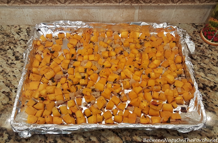 Roast Pumpkin on a Cookie Sheet