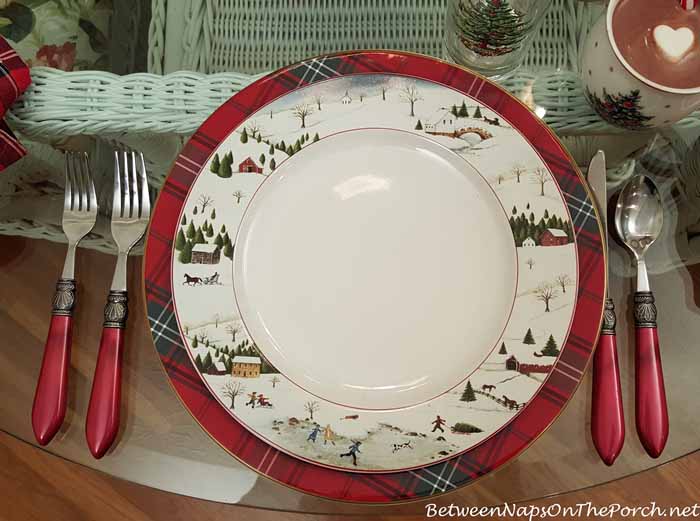 Christmas Valley Plate by David Carter Brown