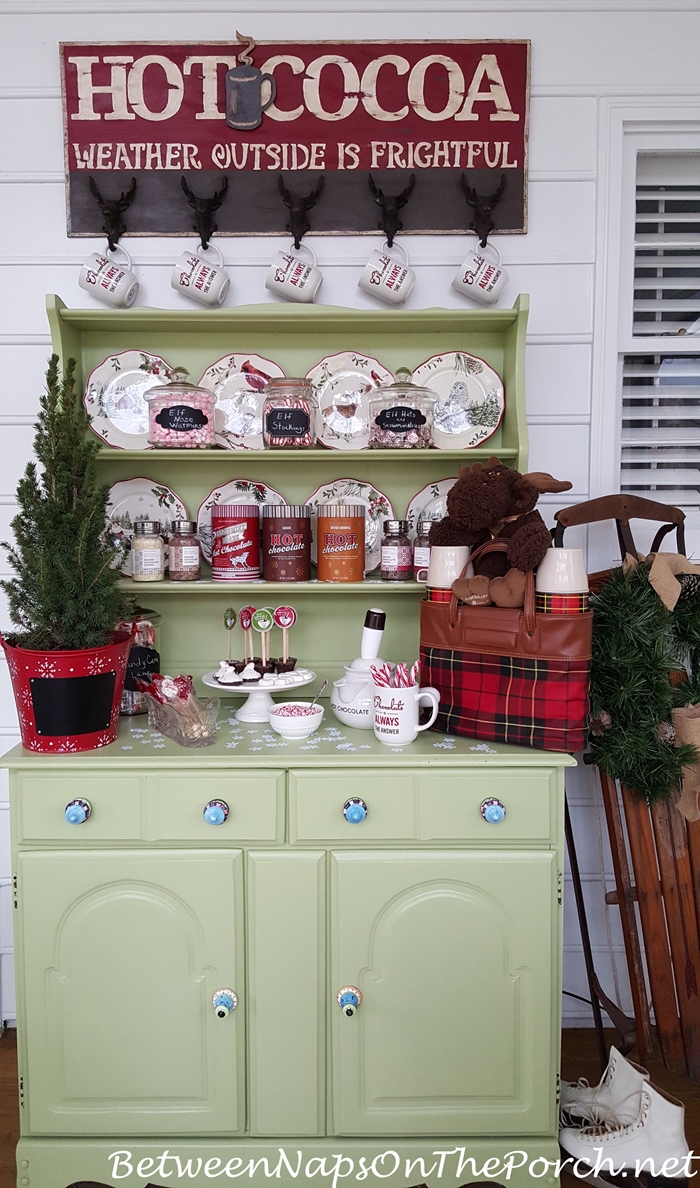 Hot Chocolate Station for the Porch