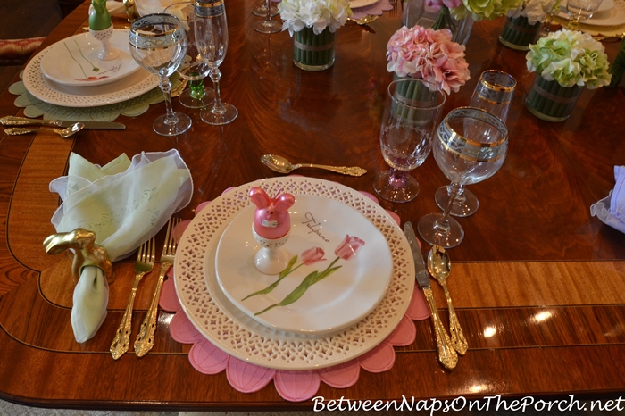 Spring Table with Pierced Chargers