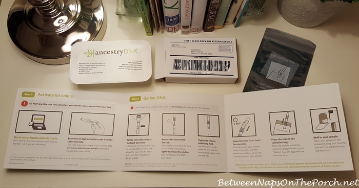 Directions to use an Ancestry DNA Test Kit