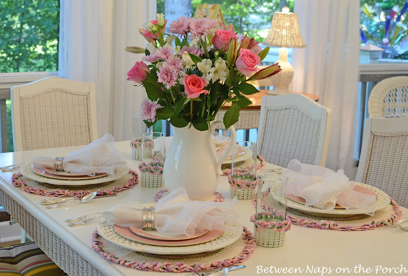 Mother's Day Tablescape with Floral Centerpiece