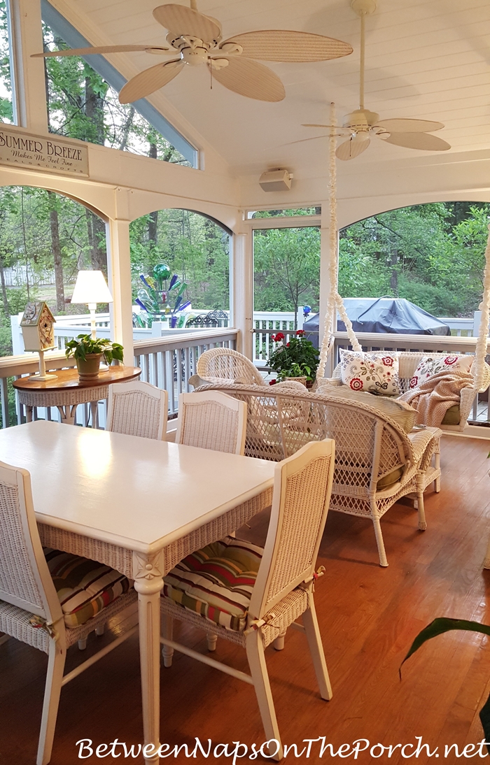 Screened Porch Ready for Spring Entertaining