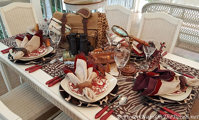 African Safari Table Setting