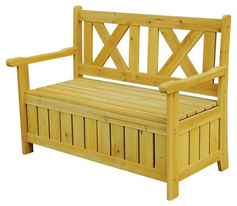 Garden Patio Bench with Storage Under the Seat