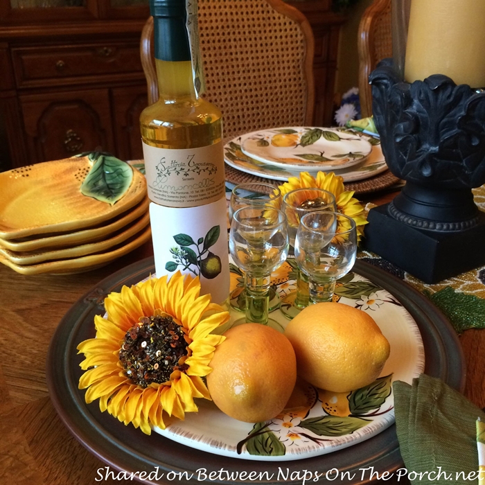 Limoncello for a Lemon-themed Tablescape