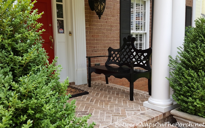 Bench on online porch