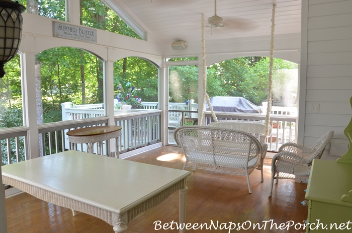 Screened Porch with KDAT Porch Flooring, Marine Varnish