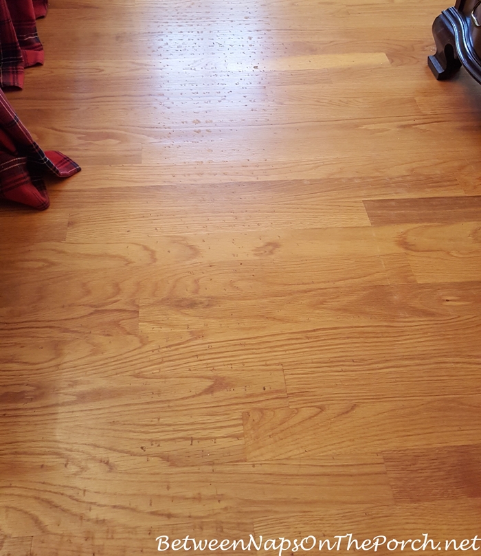 Rug left rubber or latex residue stuck to hardwood flooring