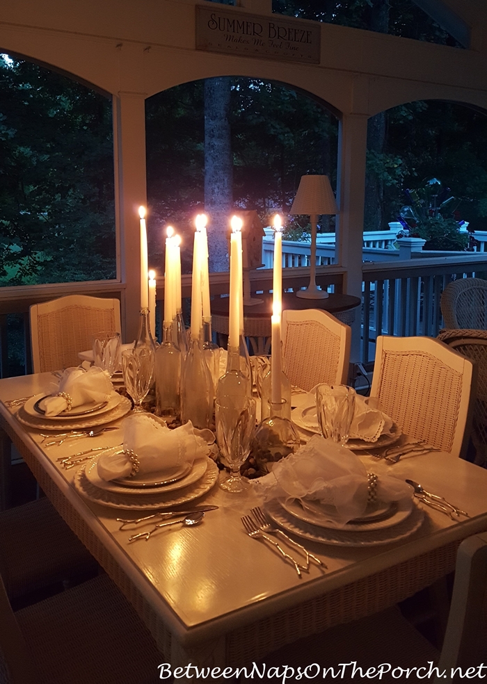 Candlelit Table for Summer Dining