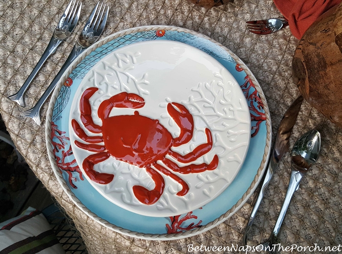 Crab and Coral Plate from World Market